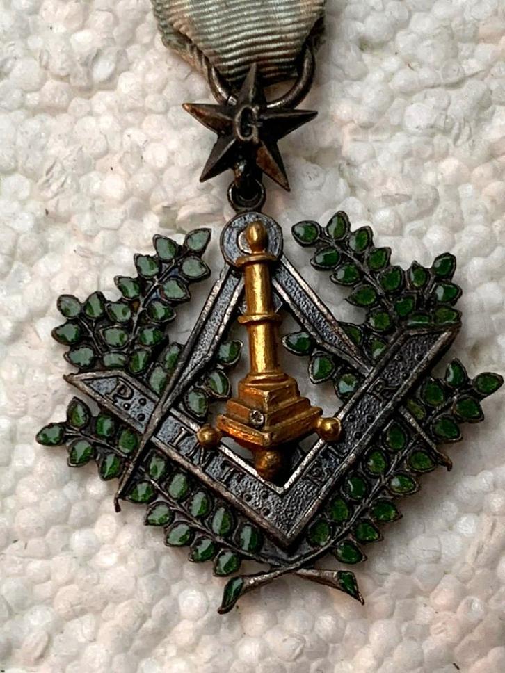 medaille, LOGE van Luik, 1822 P. INT. ET R., Vrijmetselarij, Collections, Objets militaires | Général, Autres, Enlèvement ou Envoi