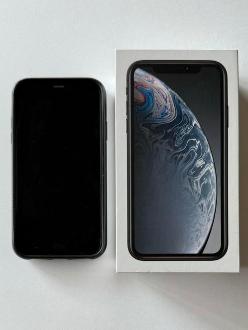 iPhone XR 128GB Zwart + Hoesje, Télécoms, Téléphonie mobile | Apple iPhone, Utilisé, 128 GB, Sans abonnement, Sans simlock, iPhone XR