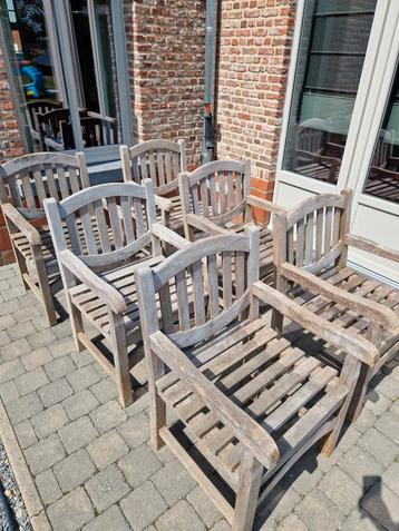 6 stoelen teak beschikbaar voor biedingen