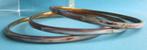 Armband-AS29:Bruin/Wit-Schelp -4mm-binnenmaat 6,6cm.-koper-, Verzenden, Nieuw, Overige kleuren, Overige materialen