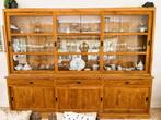 teak tijdloze wandkast H2.35xB2.84xdiep0.4, Huis en Inrichting, Kasten | Vitrinekasten, Ophalen, Glas, Zo goed als nieuw, 200 cm of meer