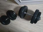 Halters veel gewichten, Sport en Fitness, Ophalen, Zo goed als nieuw, Halterstangen