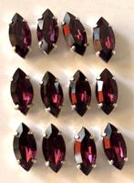 Lot de 12 navettes Tchèques Améthyste, Enlèvement ou Envoi, Neuf, Entretoise ou Perle intermédiaire