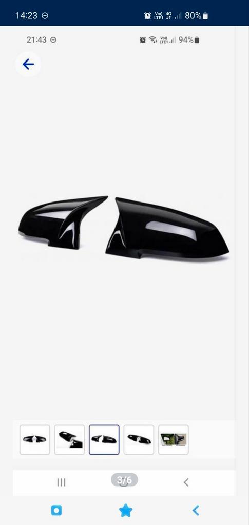 Spiegelkappen zwart blinkend, voor bmw NIEUW, Auto-onderdelen, Spiegels, BMW, Ophalen of Verzenden