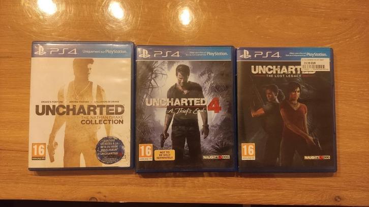 Uncharted collectie voor PS4, Games en Spelcomputers, Games | Sony PlayStation 4, Zo goed als nieuw, Ophalen of Verzenden