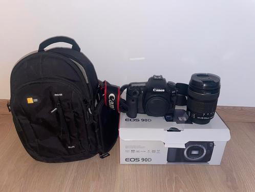 Canon 90D + objectif 18-135mm et sac, Audio, Tv en Foto, Fotocamera's Digitaal, Canon, Ophalen
