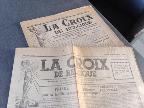 Kranten La Croix de Belgique 1936-1938, Collections, Revues, Journaux & Coupures, Journal, 1920 à 1940, Enlèvement ou Envoi