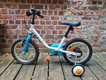B-Twin kinderfiets - 14 inch wielen, Fietsen en Brommers, Ophalen, B-twin, Zijwieltjes, Minder dan 16 inch