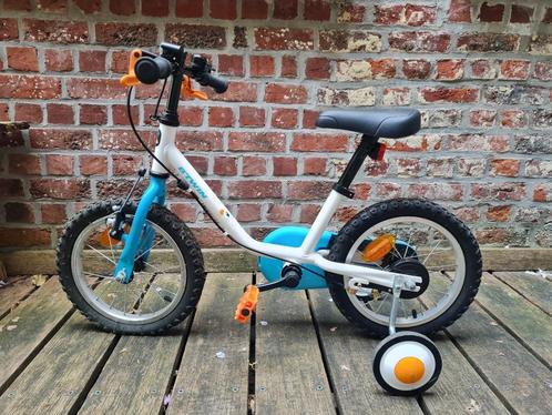 B-Twin kinderfiets - 14 inch wielen, Fietsen en Brommers, Fietsen | Kinderfietsjes, Zo goed als nieuw, Minder dan 16 inch, Zijwieltjes