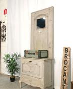 Hoge brocante antiek eiken halkast/kapstok H 206 B 80 D 45, Ophalen