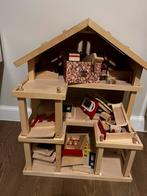 Houten poppenhuis, Ophalen, Zo goed als nieuw, Poppenhuis