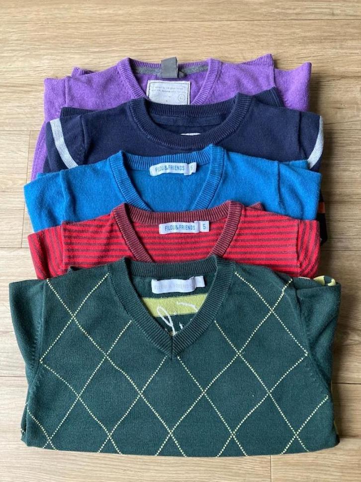 Lot van vijf pulls 110 jongen, Kinderen en Baby's, Kinderkleding | Maat 110, Jongen, Ophalen