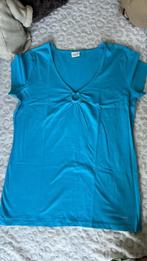 Esprit : turquoise blauw t-shirt met detail , ZGAN , mt L, Kleding | Dames, T-shirts, Blauw, Maat 42/44 (L), Esprit, Ophalen of Verzenden