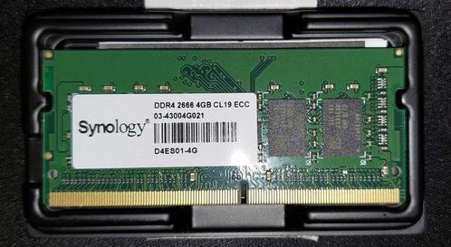 🖥️ Synology D4ES01-4G geheugenmodule 4GB ECC DDR4 2666MHz, Informatique & Logiciels, Mémoire RAM, Comme neuf, DDR4, Enlèvement ou Envoi