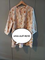 Tunique blanche en tissu 48/50, Taille 46/48 (XL) ou plus grande, Enlèvement ou Envoi, Beige, Comme neuf