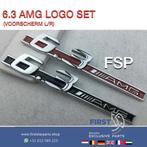 63 AMG BADGE LOGO SET 6.3 W204 W219 W212 W164 W166 W221 W460, Auto-onderdelen, Ophalen of Verzenden, Nieuw, Voor, Mercedes-Benz