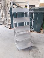 Display rek inox/rvs op wielen, Zakelijke goederen, Kantoor en Winkelinrichting | Magazijn, Stelling en Opslag, Ophalen