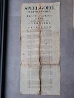 Verkoopsaffiche uit 1812 Overmere/Uitbergen, Verzamelen, Ophalen of Verzenden, Overige typen