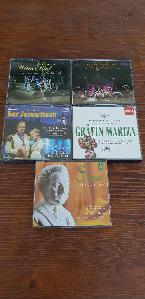 Cinq doubles C/D classiques d'opéra dans boîtes comme neuves, CD & DVD, CD Singles, Neuf, dans son emballage, Classique, 2 à 5 singles