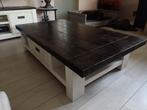 grote salontafel met schuif en 2 opbergvakken moet weg, Huis en Inrichting, Ophalen, Gebruikt, 100 tot 150 cm, 50 tot 100 cm