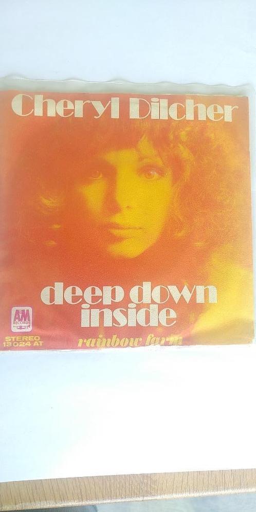 single cheryl dilcher---deep down inside---, Cd's en Dvd's, Vinyl Singles, Gebruikt, Single, Dance, 7 inch, Ophalen of Verzenden