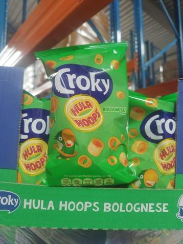 Carton de 24 paquets de 75gr de chips Croky HULA HOOPS