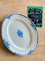 plat ovale art déco Boch la Louvière printanier unicolore, Enlèvement ou Envoi, Comme neuf, Céramique, Autres types