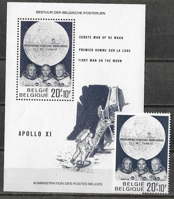 Belgique OPC BL46 + 1509 Premier atterrissage sur la lune **, Neuf, Enlèvement ou Envoi, Espace, Non oblitéré