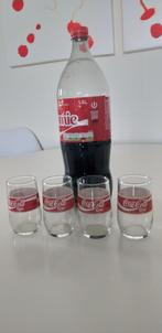 Coca-Cola set van 4 miniglazen die niet gevonden kunnen word, Ophalen, Zo goed als nieuw