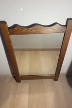 Wandspiegel van massief hout, Antiek en Kunst, Ophalen, Rechthoekig