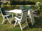 Tuinset Hartman Wit, Tuin en Terras, Tuinsets en Loungesets, Ophalen, 4 zitplaatsen, Kunststof, Gebruikt