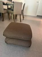Bruine poef 52x52, Huis en Inrichting, Zetels | Voetbanken en poefs, Ophalen, Gebruikt, Stof, 50 tot 75 cm