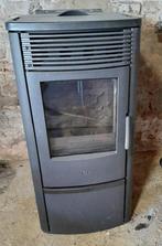 poêle à pellet Edilkamin 7 kW avec cheminée et socle, Ophalen, Overige brandstoffen, Zo goed als nieuw, Pelletkachel