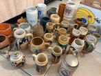 Collection de  Chopes à Bière Vintage (Grès, Étain, Relief), Antiek en Kunst, Antiek | Servies compleet, Ophalen of Verzenden