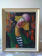 Schilderij clown van M.Coopmans, Antiek en Kunst, Kunst | Schilderijen | Modern, Ophalen