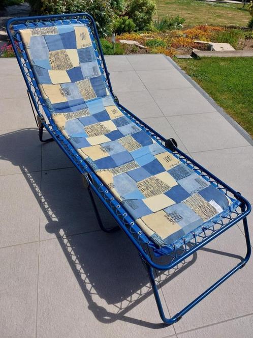 Lafuma ligbed voor tuin en terras, Tuin en Terras, Ligbedden, Zo goed als nieuw, Metaal, Inklapbaar, Verstelbaar, Ophalen
