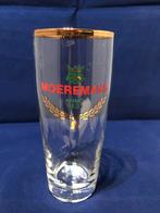 bierglas Moeremans met gouden rand uit Brussel, Enlèvement ou Envoi, Utilisé, Verre ou Verres, Autres marques