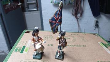 Duo soldats écossais durso pas Elastolin, Enlèvement ou Envoi, Utilisé, Humain