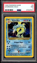 Gyarados Holo PSA 7 - 6/102 - Base Set 1999, Hobby en Vrije tijd, Verzenden, Zo goed als nieuw, Losse kaart, Foil