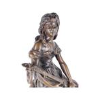 Hippolyte Moreau : Sculpture Bronze La Joueuse de Mandoline, Antiquités & Art, Antiquités | Bronze & Cuivre, Bronze, Enlèvement ou Envoi