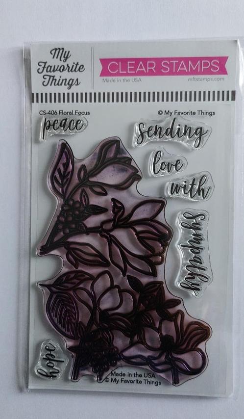 Clear Stamp van My Favorite Things Floral Focus, Hobby en Vrije tijd, Stempelen, Zo goed als nieuw, Clearstamp, Ophalen of Verzenden