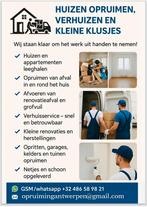 Huizen opruimen, verhuizen en kleine klusjes