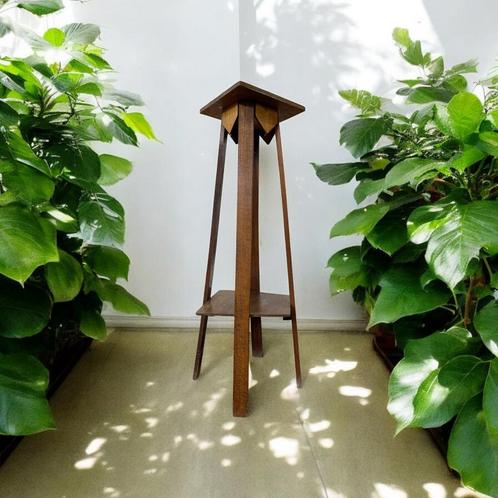 Vintage hoge staander / plantenstaander / pied de stal, Antiek en Kunst, Antiek | Meubels | Tafels, Ophalen of Verzenden