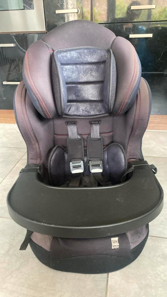 Autostoel Tex Baby meegroeistoel met tafeltje!, Kinderen en Baby's, Autostoeltjes, Gebruikt, 9 t/m 18 kg, Autogordel, Verstelbare rugleuning