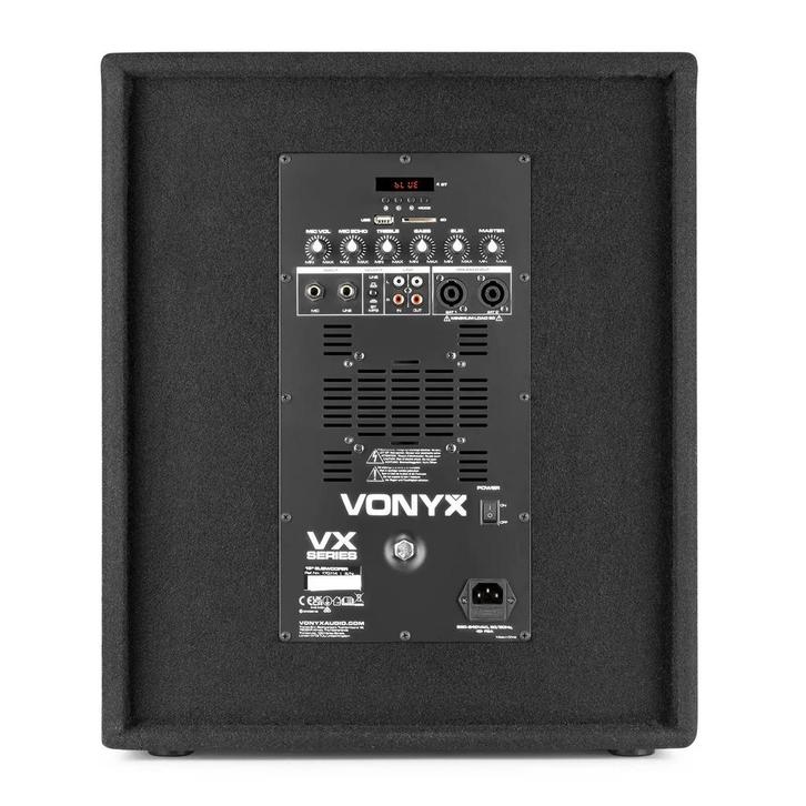 Vonyx VX0812BT 2.1 actieve speakerset 800w, Musique & Instruments, Amplis | Clavier, Moniteur & Sono, Comme neuf, Enlèvement