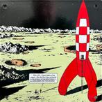Tintin – Rocket to the Moon - Emaille Plaat – 20 x 20 cm, Ophalen of Verzenden