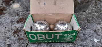 Vintage petanqueballen "Obut" - Boules de petanque beschikbaar voor biedingen