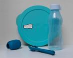 Tupperware™ « Crystalwave » Assiette + Bouteille + Couverts, Envoi, Neuf, Bleu, Boîte