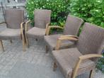 stoelen 4 stuks samen €10-, in prima staat, Ophalen, Zo goed als nieuw, Bruin, Vier