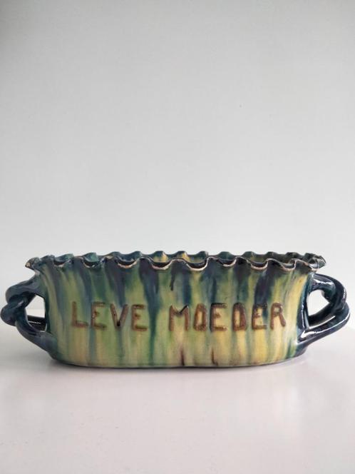 antiek Vlaams aardewerk cache pot Leve Moeder spreuk, Antiek en Kunst, Antiek | Woonaccessoires, Ophalen of Verzenden